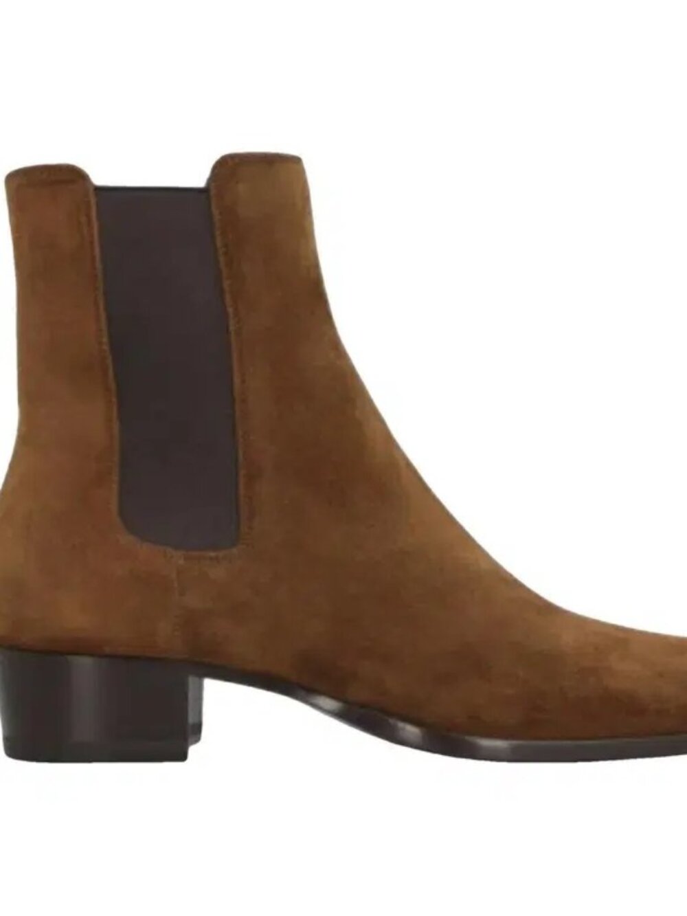 $1450 Saint Laurent YSL Wyatt 40 Land Tan Brown Suede Chelsea Boots Sz 39 US 6